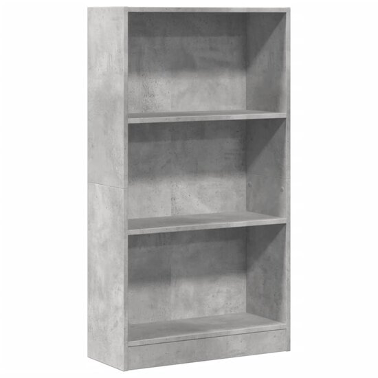 Boekenkast 60x24x109 cm bewerkt hout betongrijs