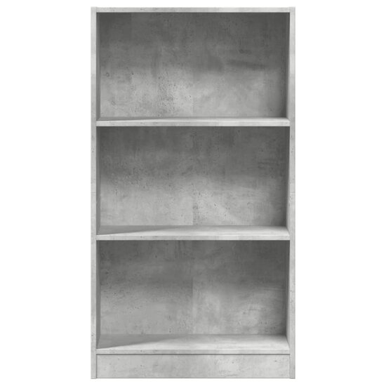 Boekenkast 60x24x109 cm bewerkt hout betongrijs