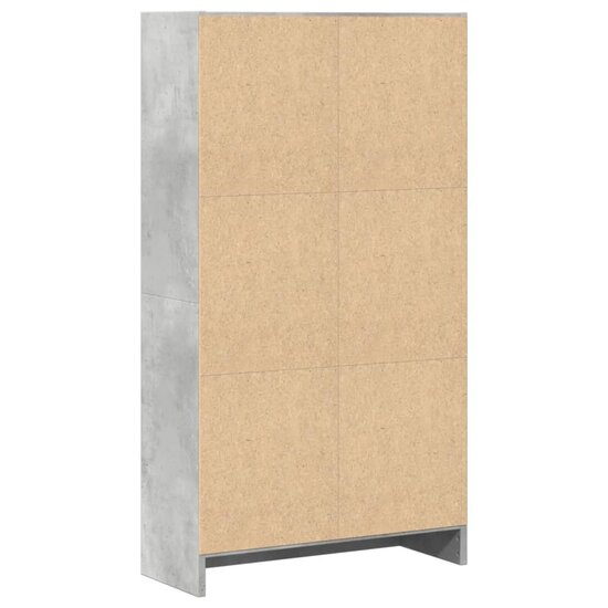 Boekenkast 60x24x109 cm bewerkt hout betongrijs