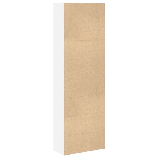 Boekenkast 60x30x189 cm bewerkt hout wit