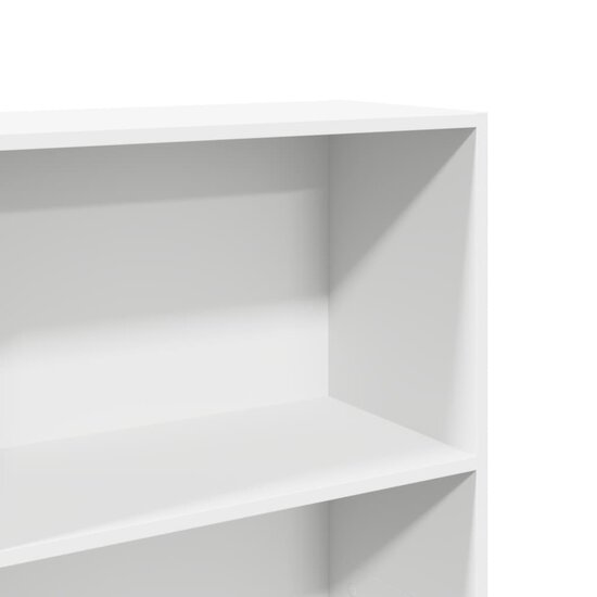 Boekenkast 60x30x189 cm bewerkt hout wit