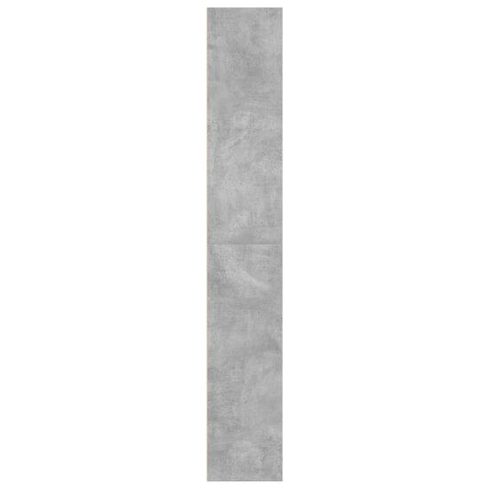 Boekenkast 60x30x189 cm bewerkt hout betongrijs