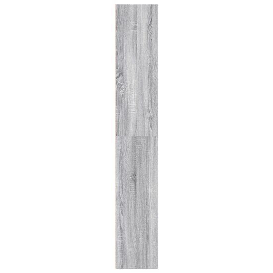 Boekenkast 60x30x189 cm bewerkt hout grijs sonoma eikenkleurig