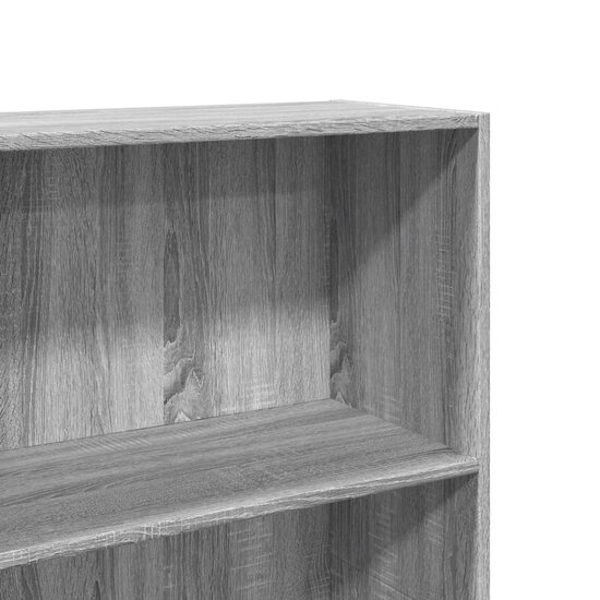 Boekenkast 60x30x189 cm bewerkt hout grijs sonoma eikenkleurig
