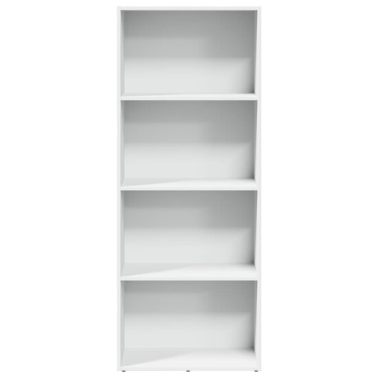 Boekenkast 60x30x152 cm bewerkt hout wit
