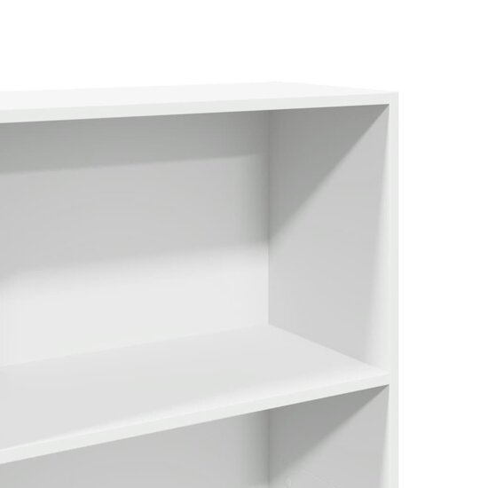 Boekenkast 60x30x152 cm bewerkt hout wit