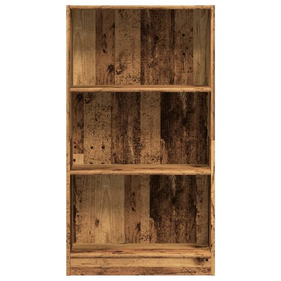 Boekenkast 60x24x109 cm bewerkt hout oud houtkleurig