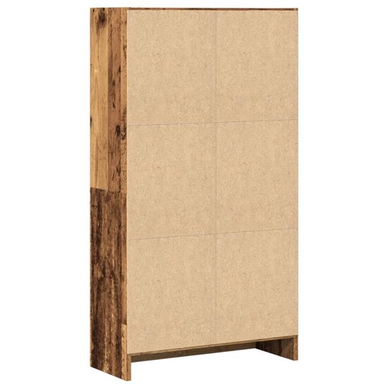 Boekenkast 60x24x109 cm bewerkt hout oud houtkleurig