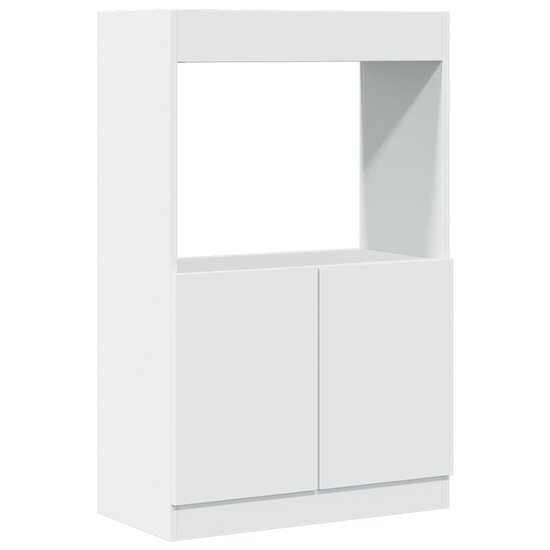 Hoge kast 63x33x100 cm bewerkt hout wit
