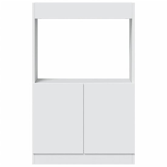 Hoge kast 63x33x100 cm bewerkt hout wit