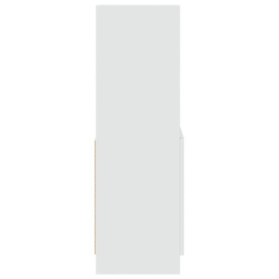Hoge kast 63x33x100 cm bewerkt hout wit