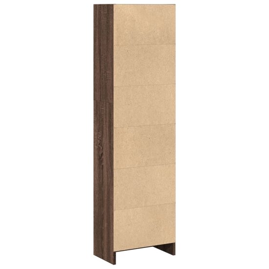 Boekenkast 40x24x143 cm bewerkt hout bruin eikenkleurig