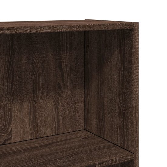 Boekenkast 40x24x143 cm bewerkt hout bruin eikenkleurig