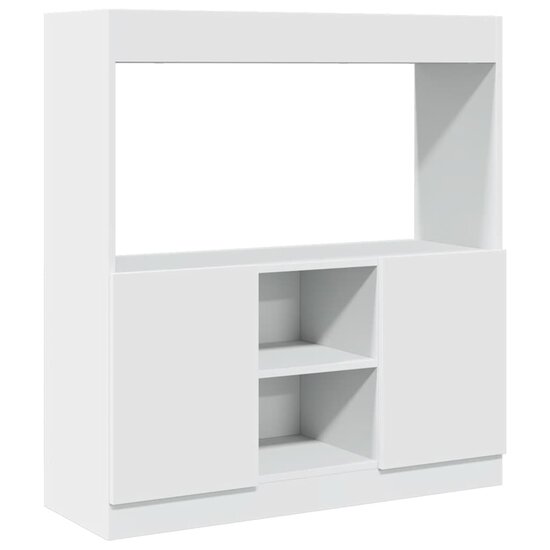 Hoge Kast 92X33X Bewerkt Hout Wit 92 cm 100 cm