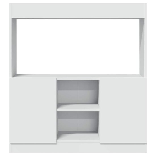 Hoge Kast 92X33X Bewerkt Hout Wit 92 cm 100 cm