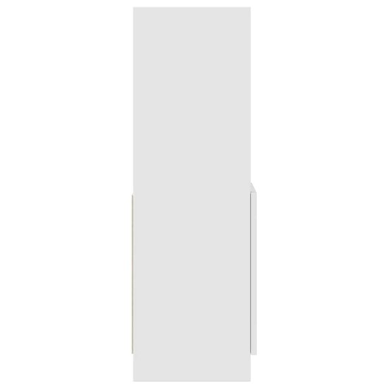 Hoge Kast 92X33X Bewerkt Hout Wit 92 cm 100 cm