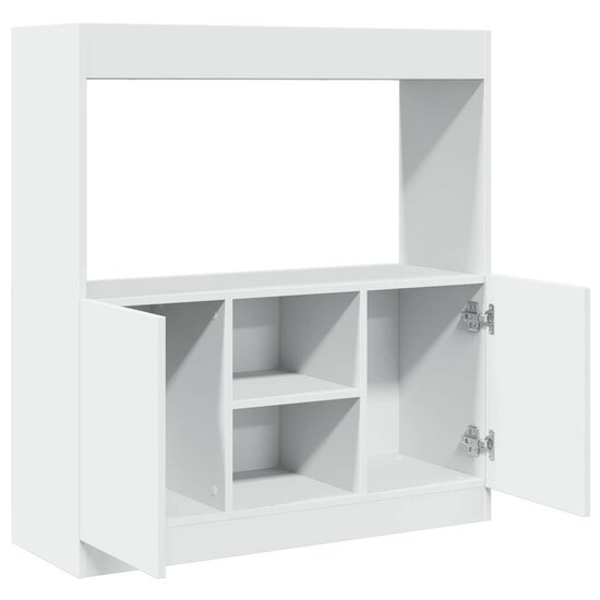Hoge Kast 92X33X Bewerkt Hout Wit 92 cm 100 cm