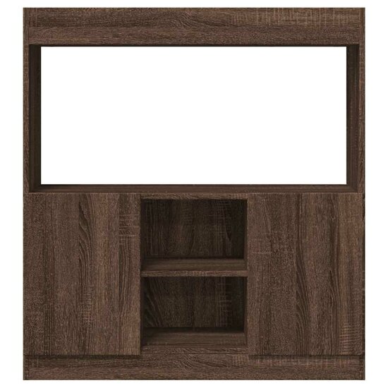 Hoge Kast 92X33X Bewerkt Hout Ig Bruin Eikenkleur 92 cm 100 cm