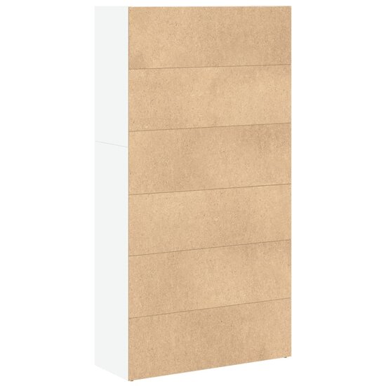 Boekenkast 80X30X Bewerkt Hout Wit 80 cm 152 cm
