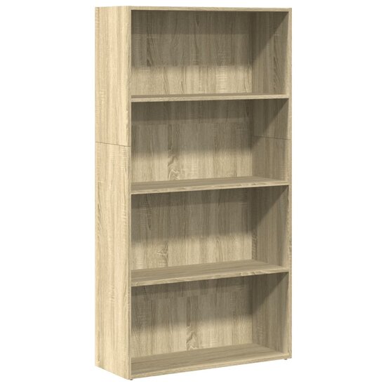 Boekenkast 80X30X Bewerkt Hout Kleurig Sonoma Eiken 80 cm 152 cm