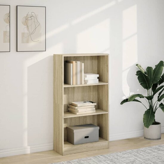 Boekenkast 60X24X Bewerkt Hout Kleurig Sonoma Eiken 60 cm 109 cm
