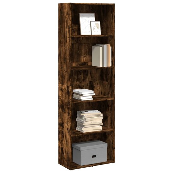 Boekenkast 60X30X Bewerkt Hout Kleurig Gerookt Eiken 60 cm 189 cm