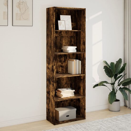 Boekenkast 60X30X Bewerkt Hout Kleurig Gerookt Eiken 60 cm 189 cm
