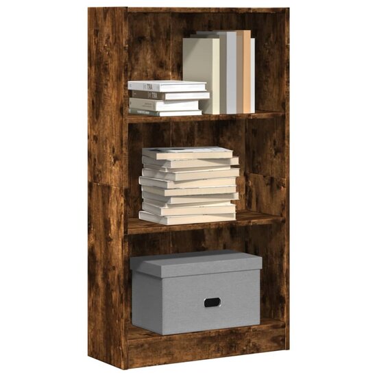 Boekenkast 60X24X Bewerkt Hout Kleurig Gerookt Eiken 60 cm 109 cm