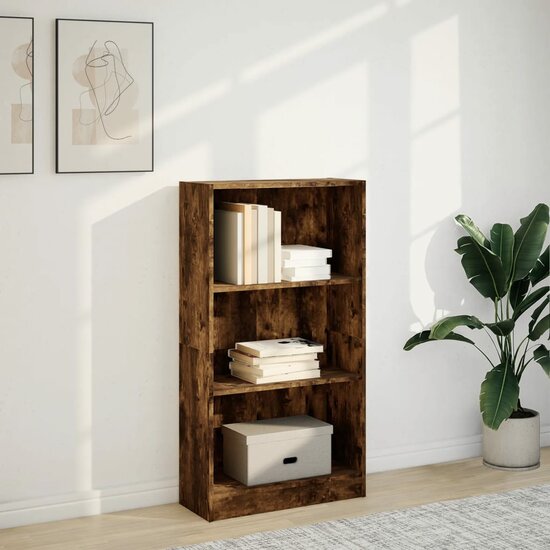 Boekenkast 60X24X Bewerkt Hout Kleurig Gerookt Eiken 60 cm 109 cm
