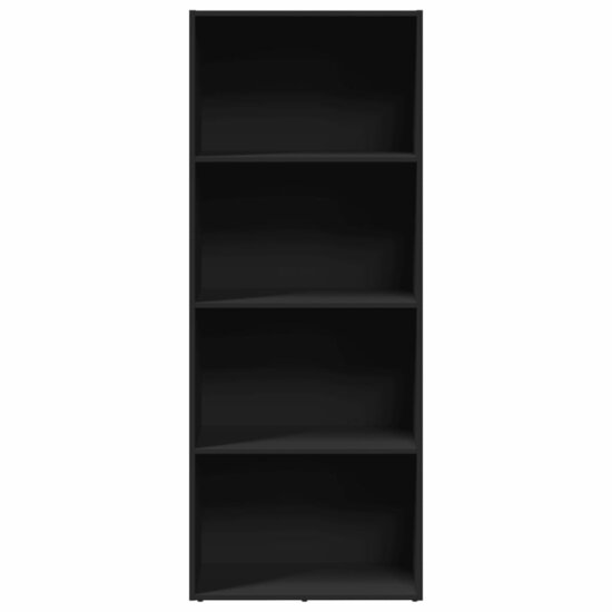 Boekenkast 60X30X Bewerkt Hout Zwart 60 cm 152 cm