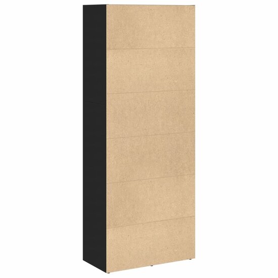 Boekenkast 60X30X Bewerkt Hout Zwart 60 cm 152 cm