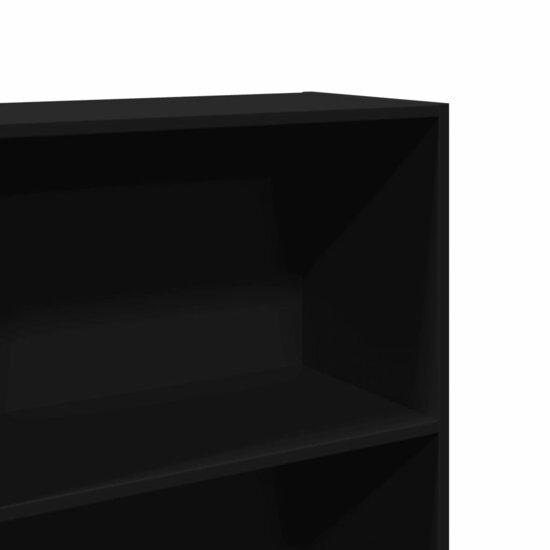 Boekenkast 60X30X Bewerkt Hout Zwart 60 cm 152 cm