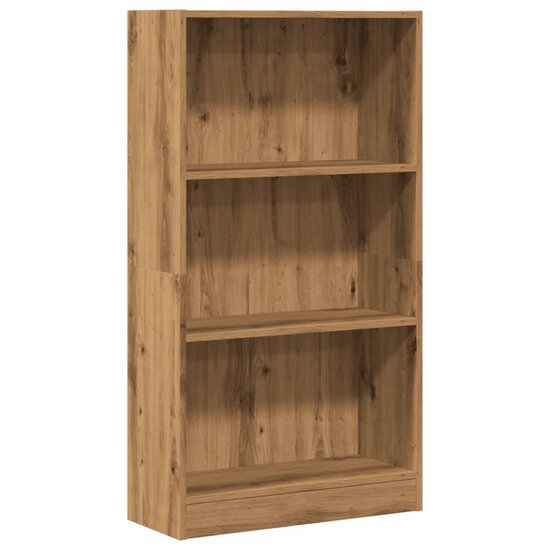 Boekenkast 60X24X Bewerkt Hout Artisanaal Kleurig Eiken 60 cm 109 cm