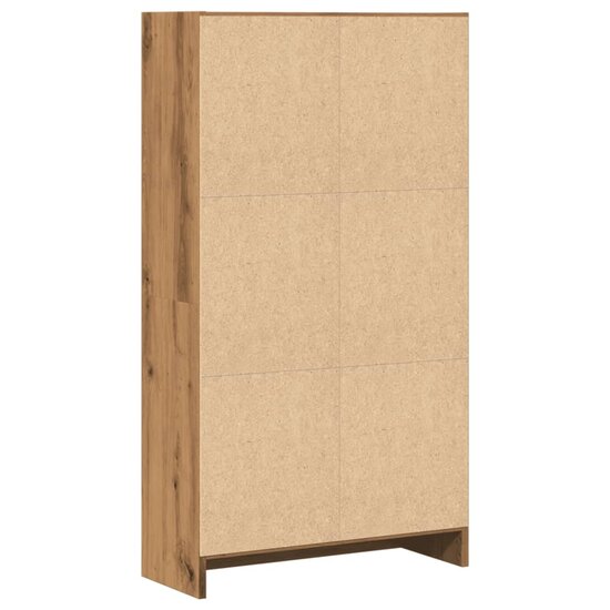 Boekenkast 60X24X Bewerkt Hout Artisanaal Kleurig Eiken 60 cm 109 cm
