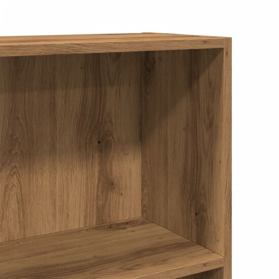 Boekenkast 60X24X Bewerkt Hout Artisanaal Kleurig Eiken 60 cm 109 cm
