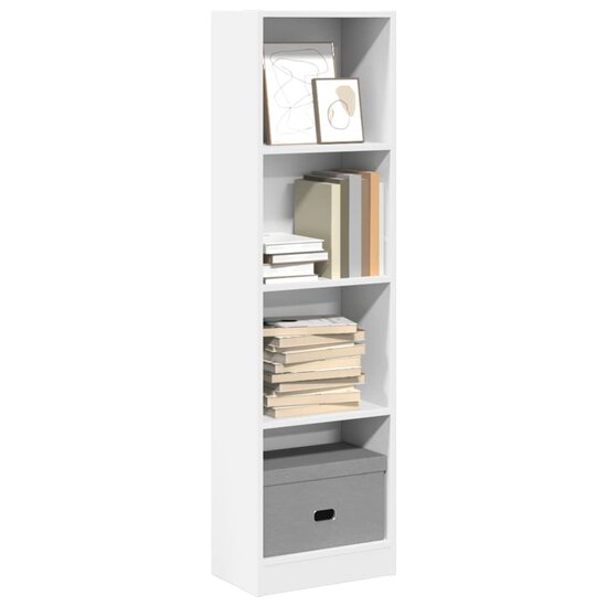Boekenkast 40X24X Bewerkt Hout Wit 40 cm 143 cm