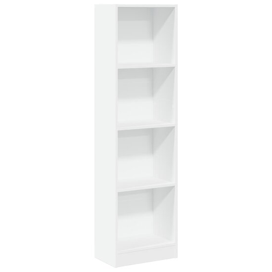 Boekenkast 40X24X Bewerkt Hout Wit 40 cm 143 cm