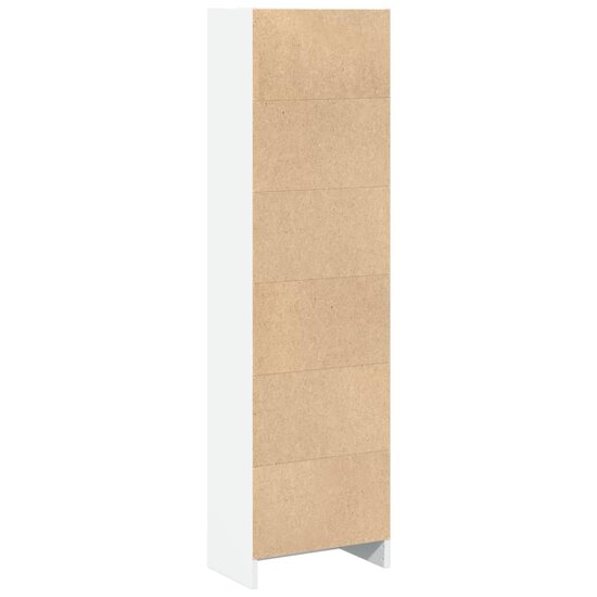 Boekenkast 40X24X Bewerkt Hout Wit 40 cm 143 cm