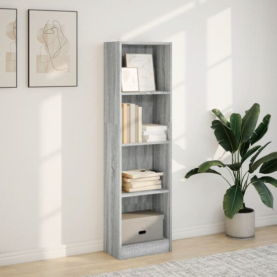 Boekenkast 40X24X Bewerkt Hout Eikenkleurig Grijs Sonoma 40 cm 143 cm