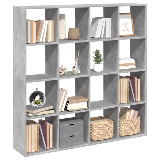 Boekenkast 137,5X29X137,5 Cm Bewerkt Hout 137.5 cm Betongrijs