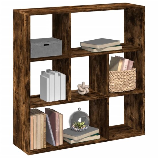 Kamerscherm / Boekenkast 102X29X103,5 Cm Hout Gerookt Eiken 102 cm 103.5 cm