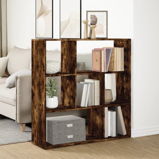 Kamerscherm / Boekenkast 102X29X103,5 Cm Hout Gerookt Eiken 102 cm 103.5 cm