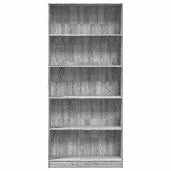 Boekenkast 80X24X Bewerkt Hout Eikenkleurig Grijs Sonoma 80 cm 176 cm