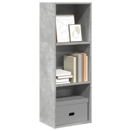 Boekenkast 40X30X Bewerkt Hout Betongrijs 40 cm 114 cm