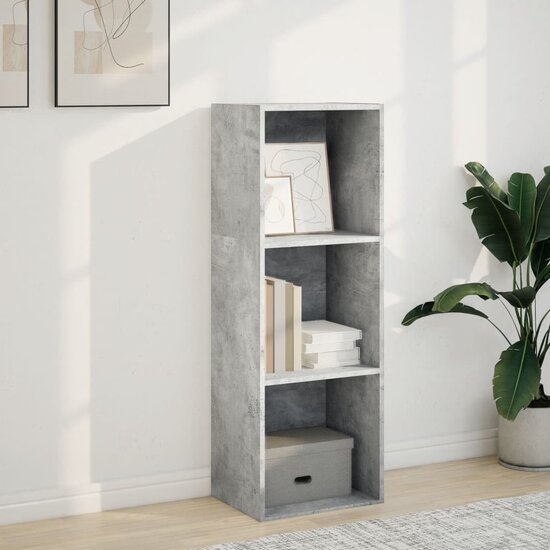 Boekenkast 40X30X Bewerkt Hout Betongrijs 40 cm 114 cm