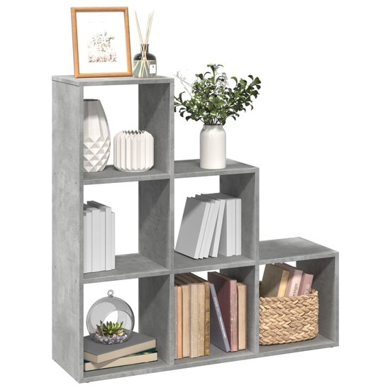 Kamerscherm / Boekenkast 3-Laags 99X29X Hout 99 cm Betongrijs