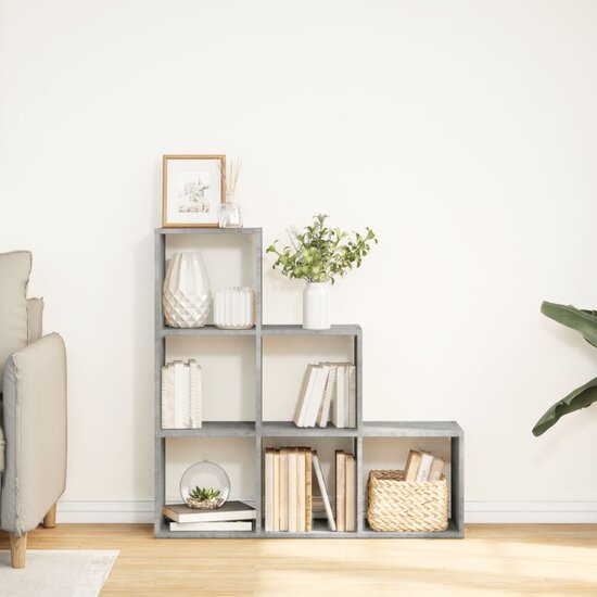 Kamerscherm / Boekenkast 3-Laags 99X29X Hout 99 cm Betongrijs