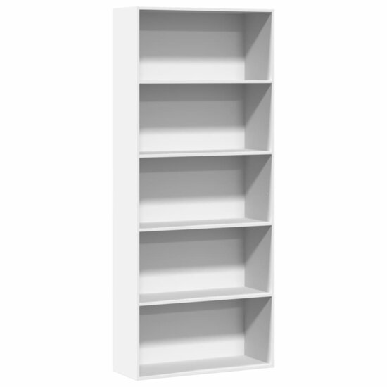 Boekenkast 80X30X Bewerkt Hout Wit 80 cm 189 cm