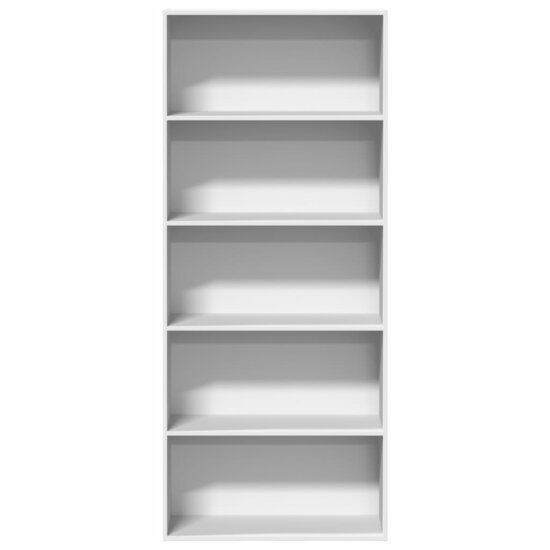 Boekenkast 80X30X Bewerkt Hout Wit 80 cm 189 cm