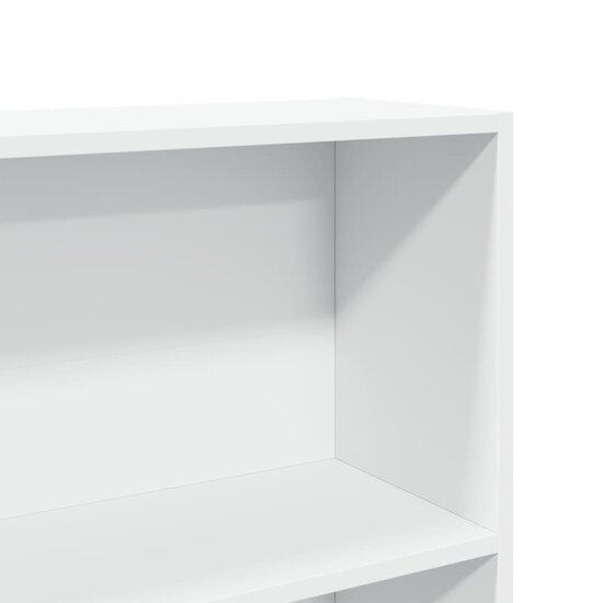 Boekenkast 80X30X Bewerkt Hout Wit 80 cm 189 cm